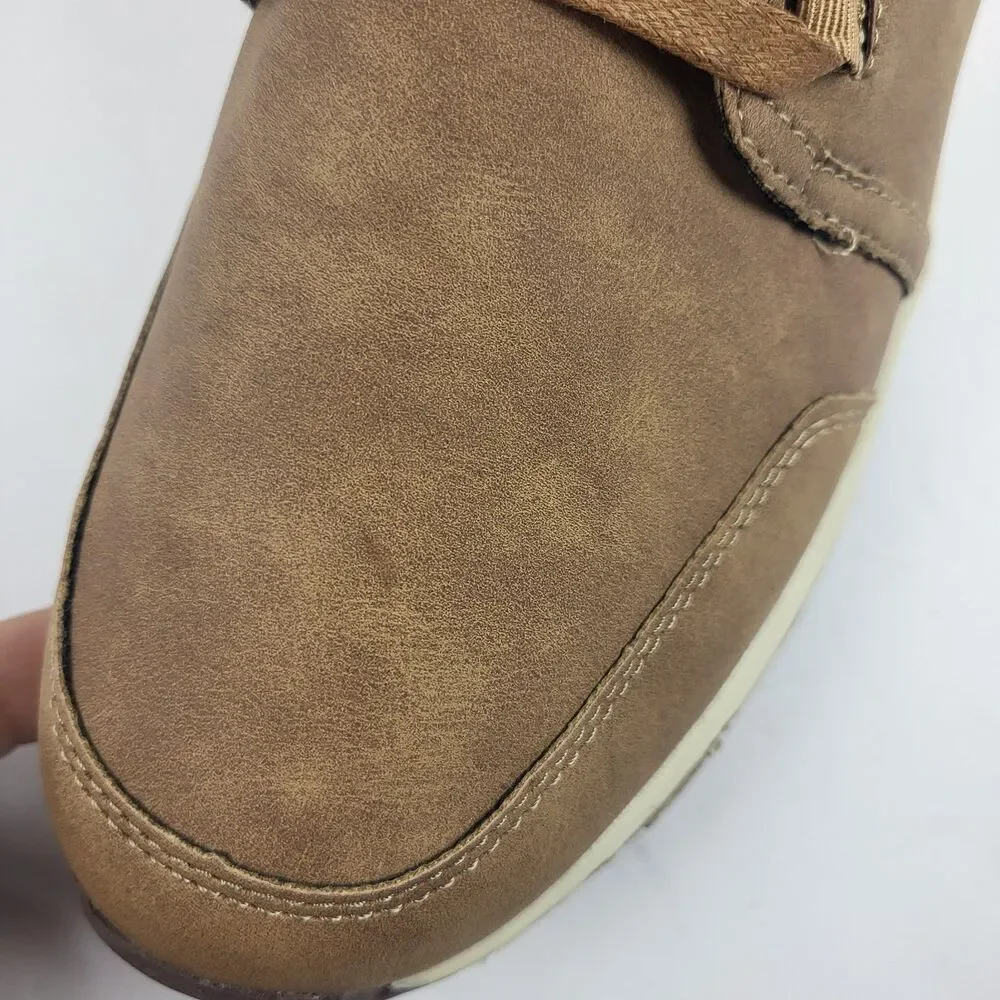Bullboxer B-52 Dell Lace Up Casual Sneaker Boot Side zip Brown Size 10